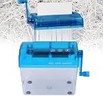 Manual Paper Shredder Strip Cut Manual Shredder Miniature Document Cutting Tool for Table Home Office, Capacity for Office Table Desk, Hobbing Cutters