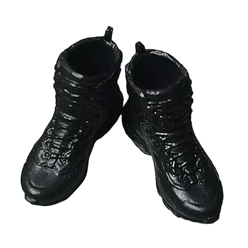 Calzado para figuras de acción masculinas de 6 pulgadas ropa negra accesorios escala 1/12