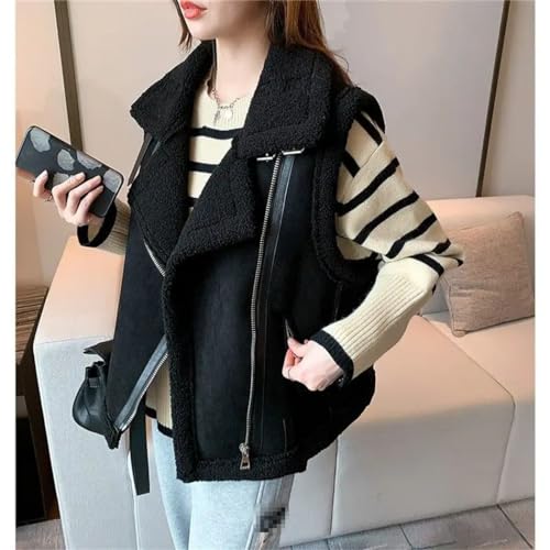 Chaleco de forro polar para mujer chaqueta sin mangas cálida de exterior 2