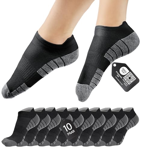 HELDENWERK Sneaker-Socken für Damen & Herren 10 Paar - Kurze Sport-Socken mit atmungsaktiver Baumwolle - Unisex Laufsocken Set