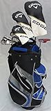 Mens Callaway Complete Golf Clubs - Set with Cart Bag Driver, 3 Wood, Hybrid, Irons, Putter, Right Handed Regular Flex