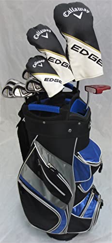 Mens Callaway Complete Golf Clubs - Set with Cart Bag Driver, 3 Wood, Hybrid, Irons, Putter, Right Handed Regular Flex