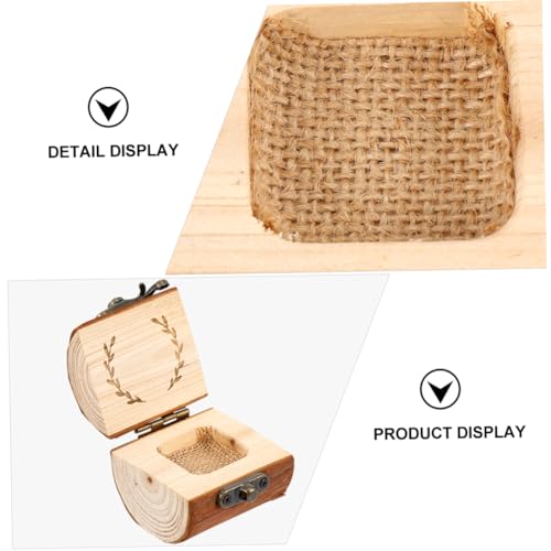 Boîte à alliances délicate en bois de qualité supérieure - 5