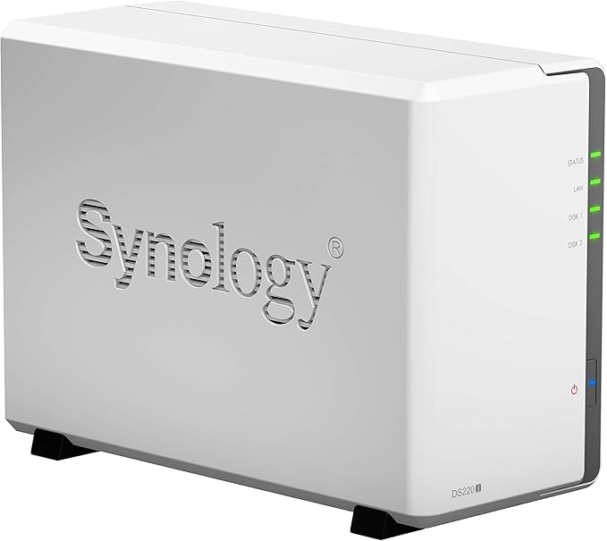 DS223j 2-Bay Diskstation NAS (Realtek RTD1619B 4-Core 1.7 GHz 1GB DDR4 RAM 1 x port RJ-45 1 GbE LAN) pakiet 20 TB z 2 dyskami twardymi 10 TB najlepsza cena