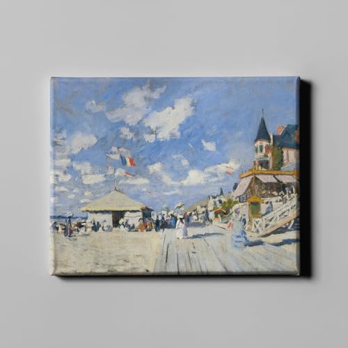 Monet Trouville toile grand format décoration murale de salon peinture impressionniste