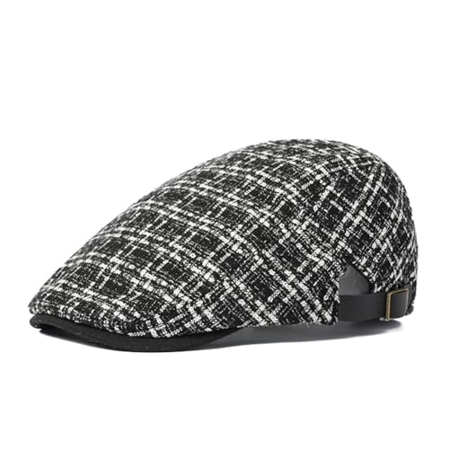 EUBUY Cotton Flat Cap for Women Summer Ivy Newsboy Beret Driver Cabbie Hunting Hat Golf Hat Newsboy Hats Black