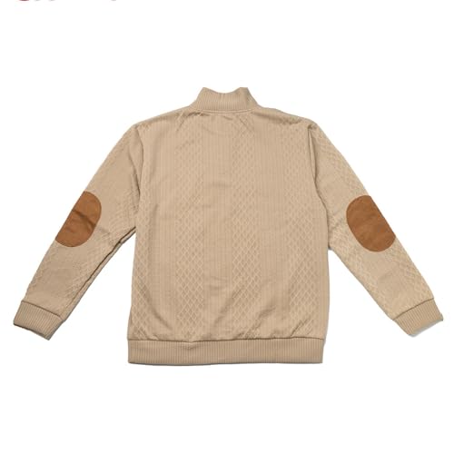 Men’s Casual Outdoor Cashmere Sweater – Stand Collar Long Sleeve Button Pullover Sweater for Fall & Winter3