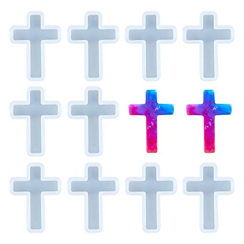 arricraft 10 Pcs Cross Shape DIY Molds