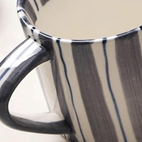 Tasses café céramique rayures rétro NEBE élégance durable - 7