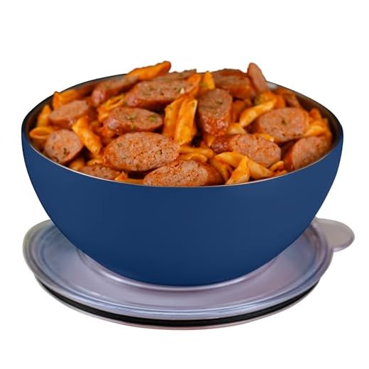 served Premium Large Serving Bowl 100oz 3qt - Keep Food Hot or Cold for Hours with our Vacuum-Insulated, Double-Walled, Copper-Lined Stainless Steel Serving Bowl (Berry)