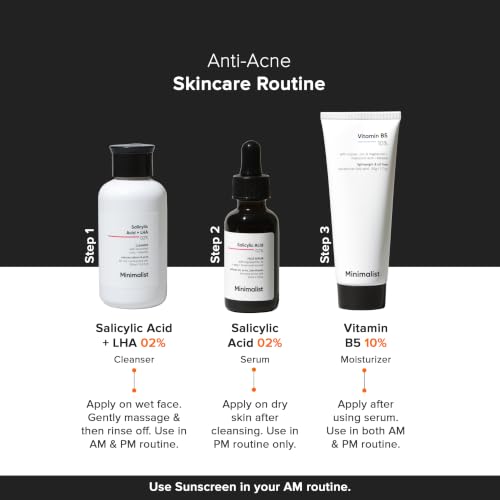 Image of Minimalist 2% Salicylic Acid Serum for Acne & Blackheads | BHA Exfoliating Anti Acne Serum for Pore Cleansing & Oil Control | Pore Tightening Treatment for Oily & Acne-Prone Skin | 20ml