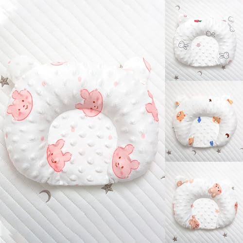 Baby Pillow Newborn Flat Head,Baby Neck Children's Pillow of Newborns Baby Stroller Car Seat Pillowcase for Toddler Pillows Newborn Breathable Flat Head Deformation - Image 6