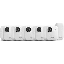 Blink Outdoor 2K+ (newest model) &mdash; Wireless smart security camera, 2K video resolution, enhanced audio, two-year battery. Sync Module Core included &mdash; 5 camera system (White)