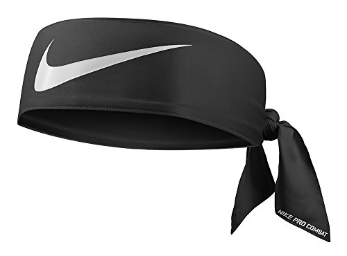 Nike Pro Combat Dri-Fit Head Tie 3.0 (Black/White) Swoosh Logo Sweatband