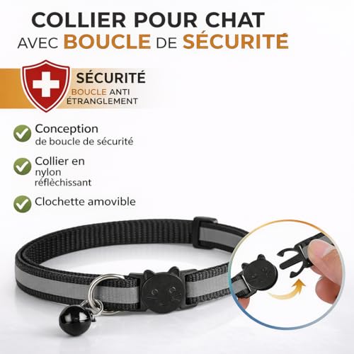 JAYZ Katzenhalsband + Tracker/Ortungsgerät, Bluetooth, ohne Vertrag, für Apple iOS/Android/kompatibel mit Apple Airtag, Sicherheit gegen Würgen für Kätzchen, Katzen