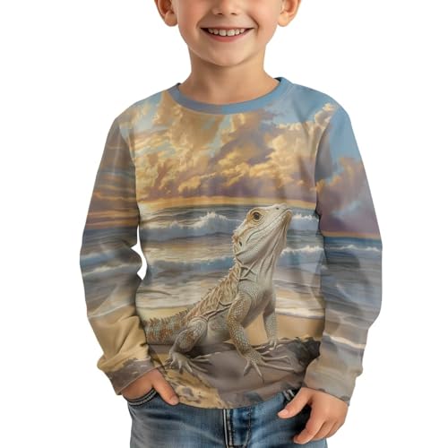Image of Uourmeti Long Sleeve Tops for Boys Graphic T Shirts Teen Girls Active Pullover Tees