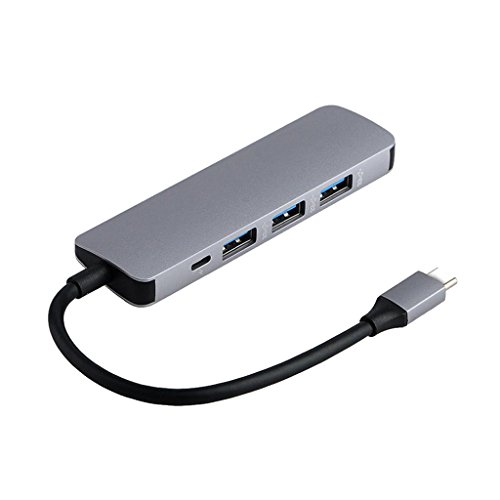 gazechimp Cabo Adaptador HUB De Porta USB 3.0 De Tipo C A 4 Conecte Ao Mouse/Teclado/Telefone