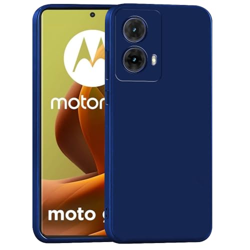 Image of Back Cover for Motorola Edge 50 Fusion 5G | Full Camera Protection | Premium Liquid Silicon Case | Flexible Bumper Case for Motorola Edge 50 Fusion 5G (Dark Blue)