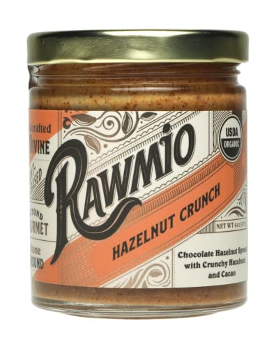 Rawmio Organic Hazelnut Crunch Spread, 6 oz. Jar, 6 Serving per J...