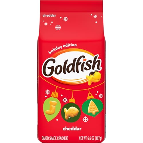 Goldfish Holiday Shapes Cheddar Crackers, 6.6 Oz Bag