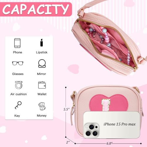 Image of KKXIU Birthday Gifts for Girls Initial Toddler Purse Cute Kids Crossbody Bag