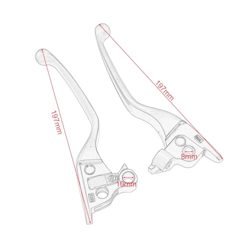 Image of Brake Clutch Lever Set Compatible with Harley 2014-2016 FLHR FLHRC,2008-2013 Touring and Trike Models Road King Electra Glide Electra Glide Road Glide ...