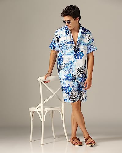 Image of DHRUVI TRENDZ Rayon Co-Ord Set for Men | Men's Cord Set | Night Suit for Men | T-Shirt and Shorts Set for Men | Night Dress for Men | Pyjama Set for Men