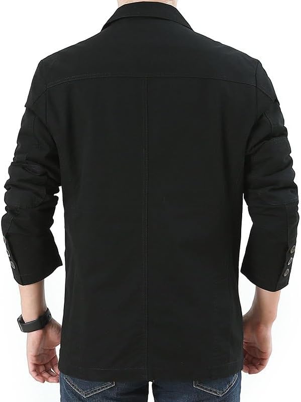 Men's Blazer Casual Suit Jacket Cotton Sport Coat Regular Fit Autumn Busniess Jackets - Image 5