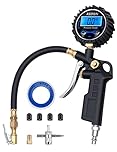 AstroAI Digital Tire Inflator with Pressure Gauge 3-250 PSI, Industrial Tire Pressure Gauge, Heavy Duty Air Compressor Accessories with Air Chuck for Car, SUV, Truck, Motorcycle, Standard 250PSI