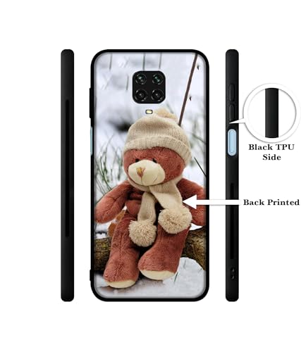 Image of Woolen Bear Design Premium 2D Printed Metal Back Case Cover for Mi Redmi Note 9 Pro /Note 9 Pro Max /Poco M2 Pro