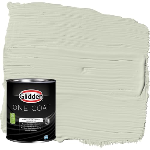 Glidden One Coat 1 qt. White Sage/Green Flat Interior Paint with Primer