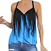 Maglietta estiva da donna, girocollo, maniche corte, in chiffon, top da donna, in tinta unita, casual, top basic, top estivo, senza maniche, con abbottonatura, Blu, XL