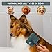 AWANTIC Self- Cleaning Slicker Brush for Dogs Suitable for Short & Long Haired Dogs and Effective Deshedding for Pet Grooming, Undercoat Removal, Tangle-Free Fur (Greem- Brush + Comb)