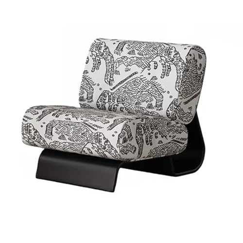 MPLFHSYOS Sillón Retro Moderno Silla Decorativa con Patas De Madera Jacquard Floral Algodón Lino Oficina Recepción Sala De Té Sala De Conferencias(D)