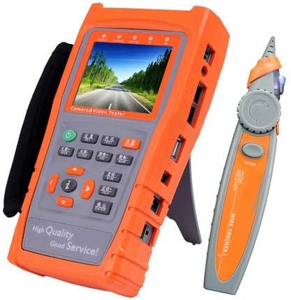 YXMSCMULTITEC 3.5" IP AHD TVI CVI Camera Tester Analog CVBS CCTV Tester with Receiver Wire Tracking UTP Cable Testing PTZ Control Professional