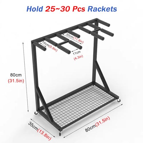 Support pour raquettes de tennis pour optimiser l'espace des gymnases