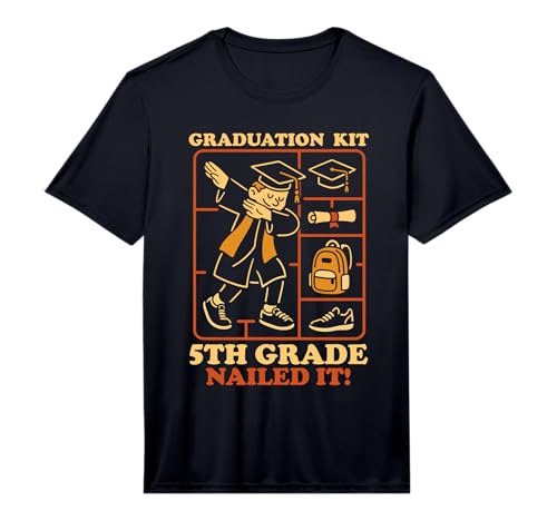 5th Grade Graduation Kit - Dabbing Boy Nailed It Performance T-Shirt