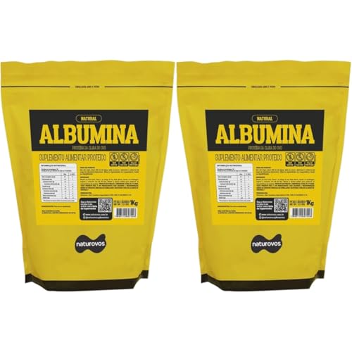 Kit 2x Albumina Naturovos 1kg Sabor Natural