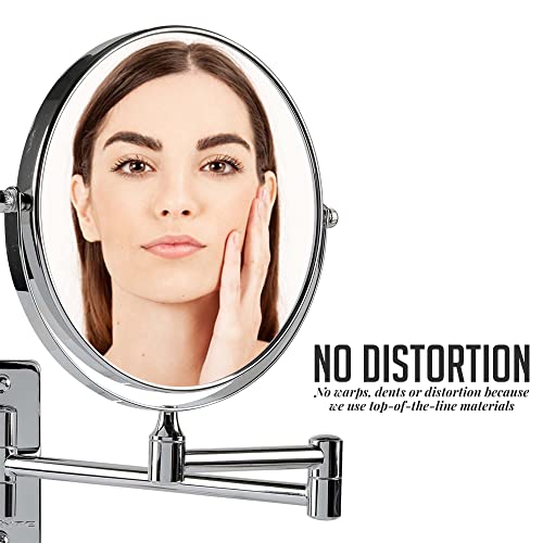 Ovente MNLFW70CH1X7X 7 Inch Wall Mounted Makeup Mirror thumb #3