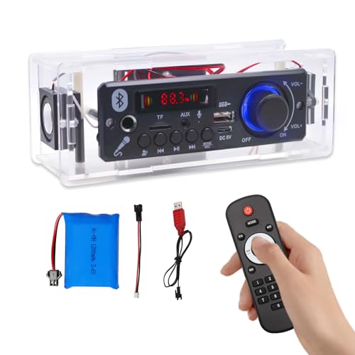 DIY Bluetooth-Compatible Speaker Kit with FM Radio Recording Function USB Mini Home Sound Stereo Amplifier TF/AUX/MIC Support Remote Control STEM Electronic Projects for Home and School Education LB
