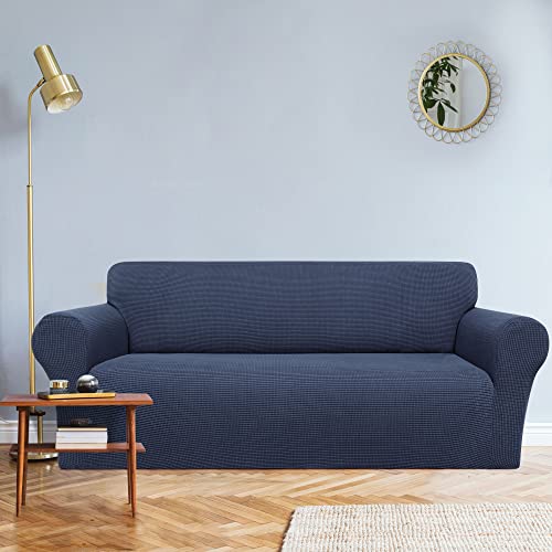 PiccoCasa Stretch Sofa Slipcover, 1-Piece Couch Seat Cover for Sofa Living Room, Spandex Jacquard Checks Sofa Covers - Image 2