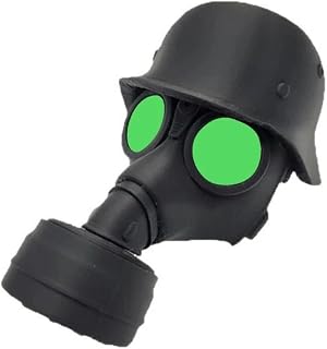 Cubierta de enganche de remolque 3D, casco de acero y diseño de máscara de gas para todos los vehículos (verde brillante)