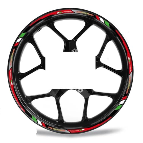 SYMWBD Motorrad-Radaufkleber Für Aprilia Dorsoduro 750 900 1200 17“ Reflektierende Felgenaufkleber Streifenband Reflektierender Aufkleber(Farbe1)
