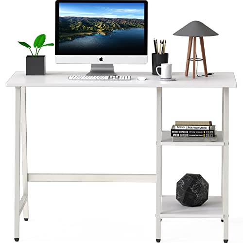 Shw Trestle Home Office Computer Desk, White #TOP3