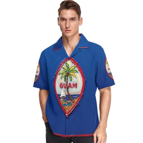 Chemise hawaïenne Guam homme anti-transpiration tissu respirant GuoChe