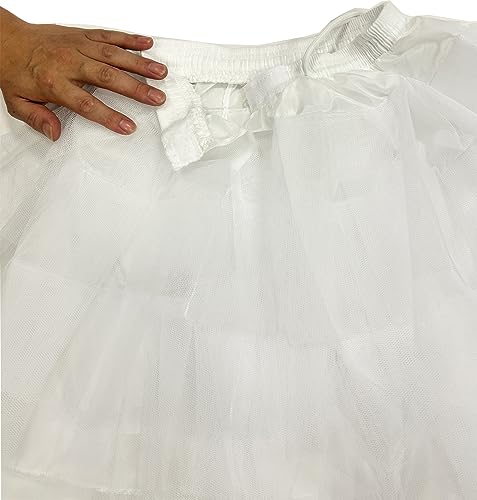 DRHOM Kids Crinoline Underskirt Wedding Pageant Dress Flower Girls Princess Hoopless Petticoat Slip with 3 Layers Net4