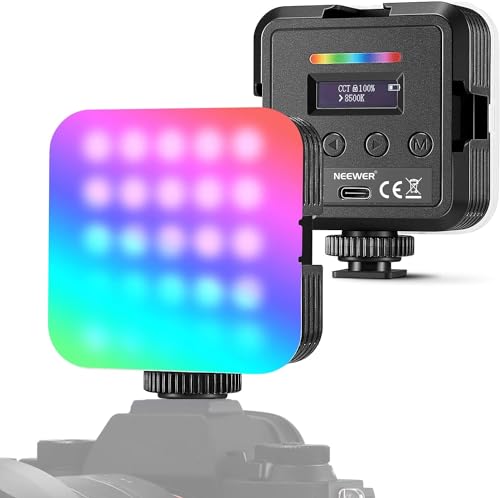 Lumière LED RVB Neewer RVB61 pour boîtier photo vidéo avec diffuseur amovible