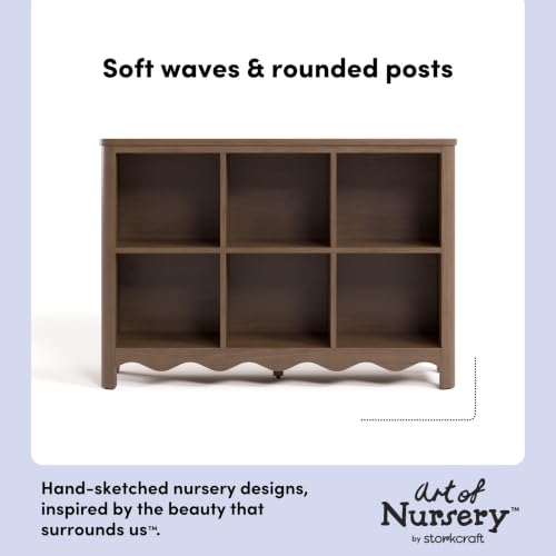 Image of Storkcraft Casablanca 6 Cube Organizer Bookcase, Hazelnut