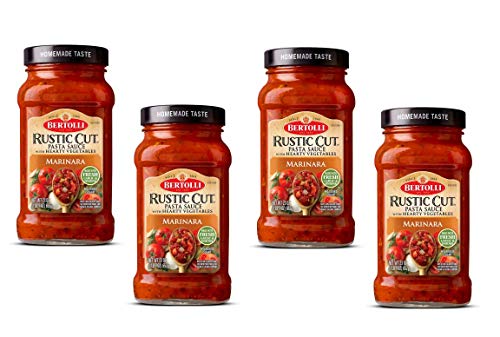 Bertolli Rustic Cut Marinara with Traditional Vegetables Pasta Sauce 4 Jars 23oz/652g each