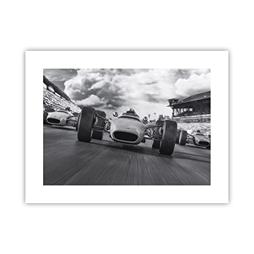 Affiche - Affiche sans cadre - Poster - Formule 1 Noir Et Blanc - 40x30 cm - Decoration murale - Tableaux pour la mur - Motif moderne - Arts Murals Modernes - Affiches Murales - P2XAA40x30-4127 Cover